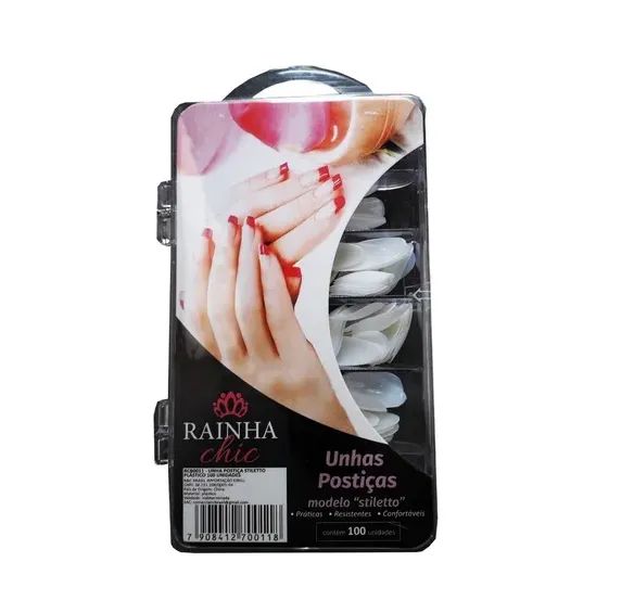Unhas Postiças  Modelo Steletto Rainha Chic 100un