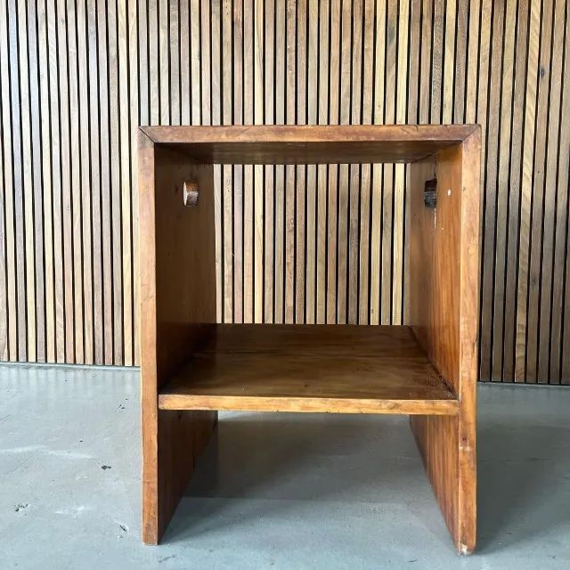 Mesa de apoio caixote madeira maciça peroba rosa  - Foto 4