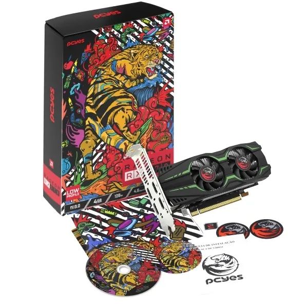 Placa de Vídeo AMD RX 570 4GB GDDR5 Pcyes 128 Bits (4 HDMI) 2 Anos de Garantia - WZetta 