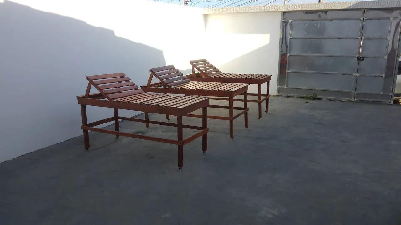Espreguiçadeira para piscina bronze etc<br>Maca cama<br>Para piscina .jardim .bronze etc<br> - Foto 2