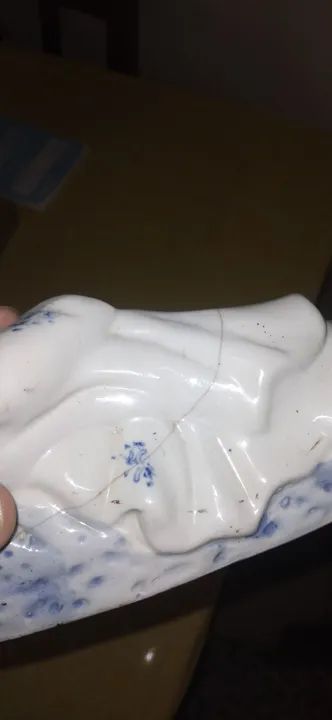 Bibelo de porcelana antigo simbolizando mulher japonesa  - Foto 3
