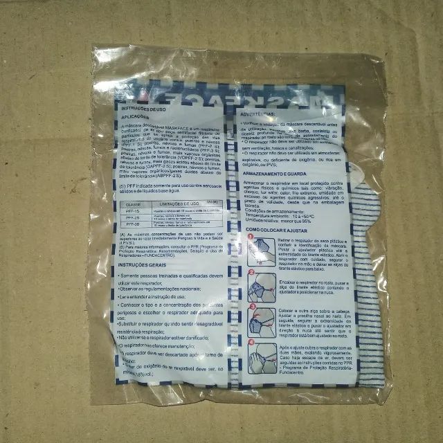 Máscara Respirador Descartável PFF2S N95 Maskface 10 unidades - Foto 5