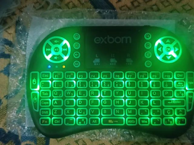 Mini Teclado LED Bluetooth Wireless Receptor USB BK-BTi8LED - Foto 2