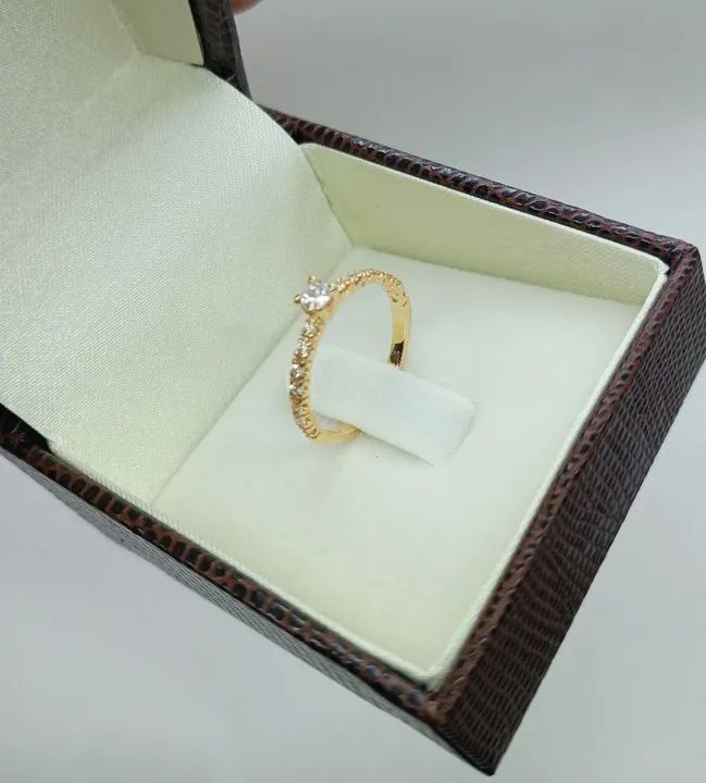 Anel sol. com Pedras - [opção c/ Brilhantes e diamante] - Foto 2