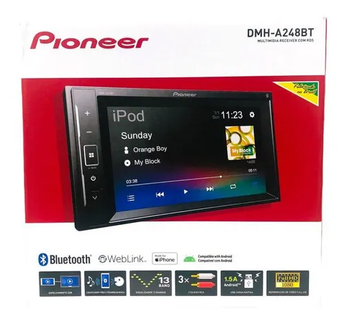 Pioneer Dmh-a248bt Bluetooth Usb Espelhamento