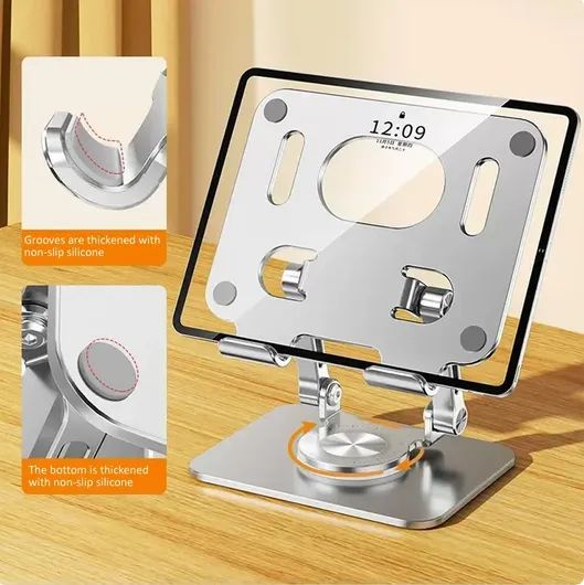 Suporte ajustável de alumínio Tablet giratório - Foto 6