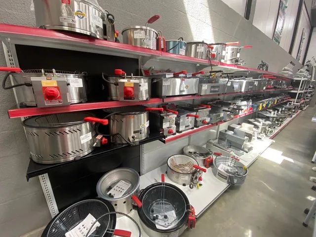 FRITADEIRA TACHO DE MESA 7,5L COM PENEIRA 35CM BACIA ESMALTADA TH.702 - MARCHESONI  - Foto 5