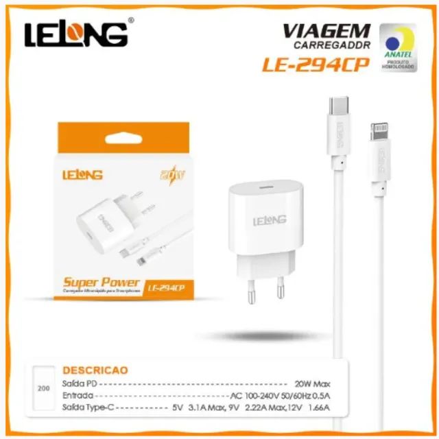 Carregador de iPhone 20W 