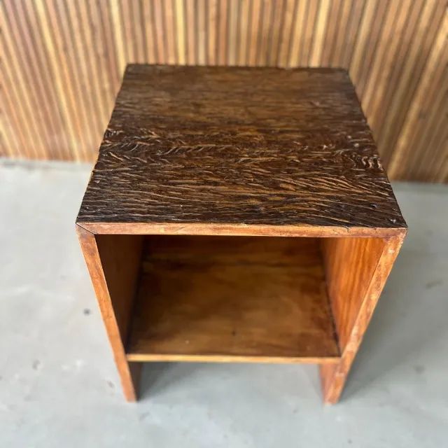 Mesa de apoio caixote madeira maciça peroba rosa  - Foto 5