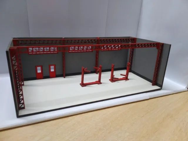 miniatura em mdf oficina de veículos escala 1/64 - Foto 3
