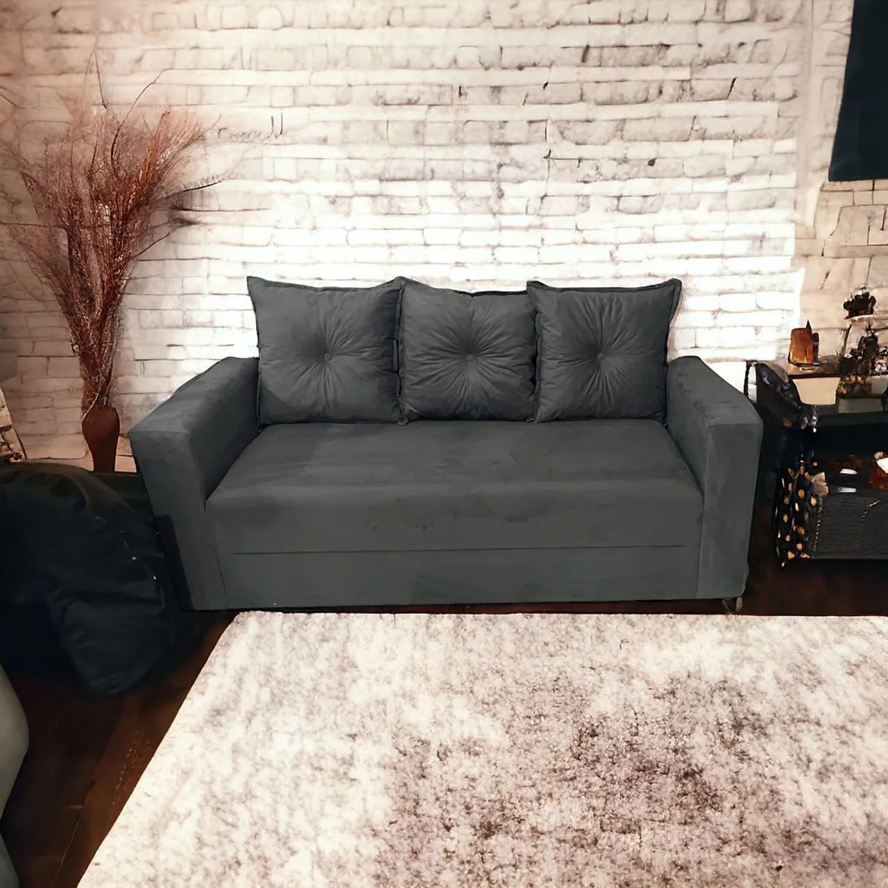 Conjunto de Sofá e Poltrona Cinza Elegante e várias cores  - Foto 2