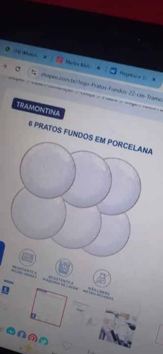 Conjunto de pratos Tramontina  - Foto 3