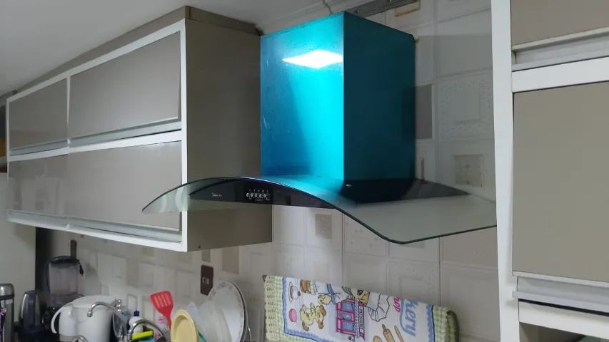 coifa  de vidro temperado e inox MIDEA semi nova
