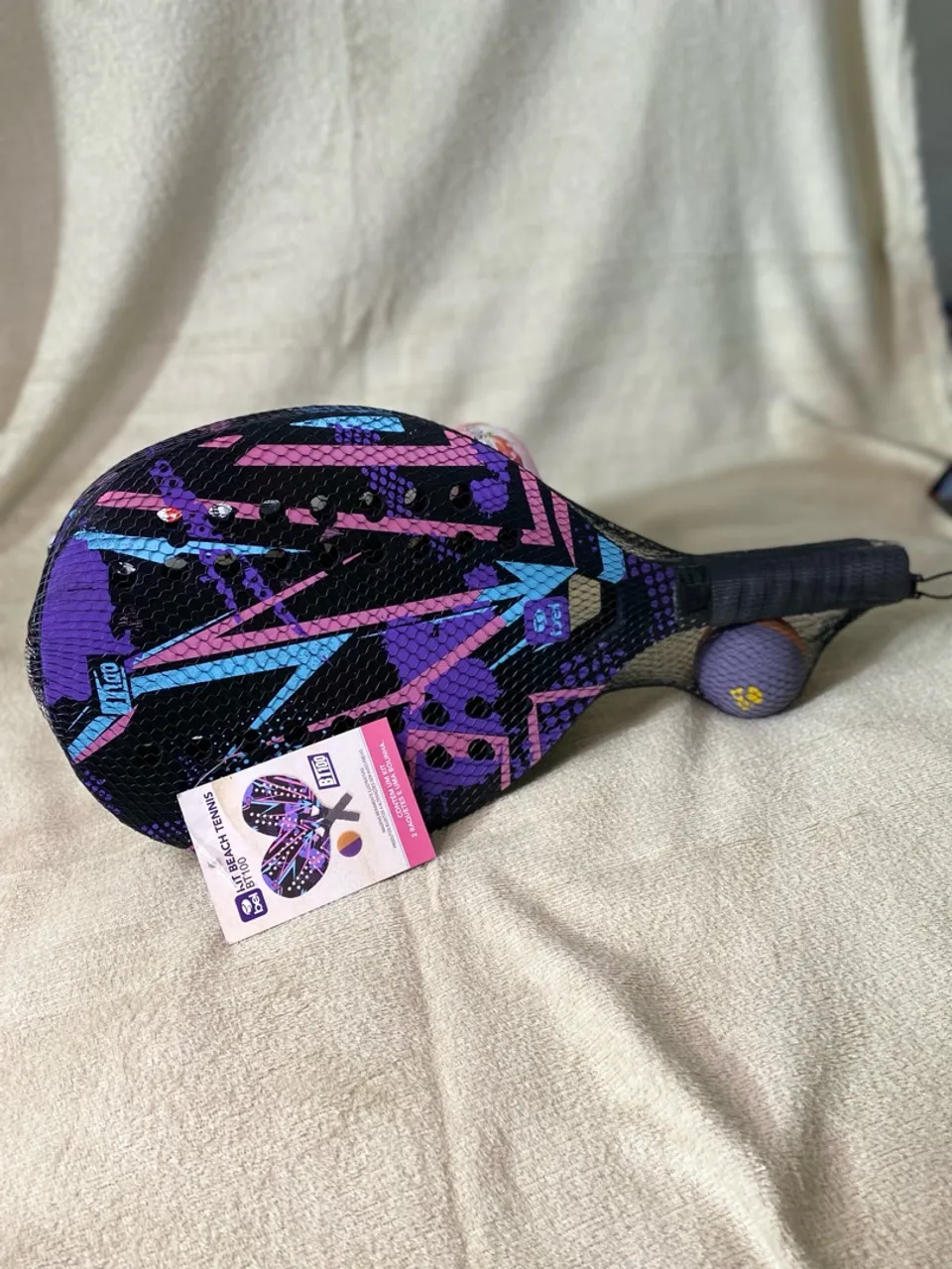 Kit Beach Tennis BT100 - Raquetes e Bolas