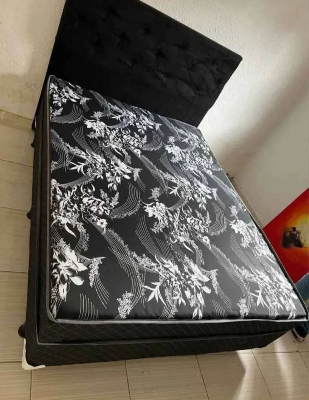 Cama casal box+cabeceira nova de fábrica 