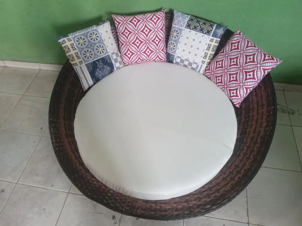 Sofá de Vime Redondo de área externa  - Foto 3