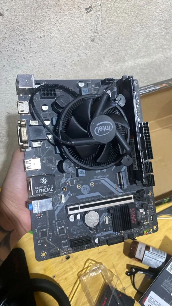 Placa-mãe JGINYUE B360M-VDH, Processador i3 9100f