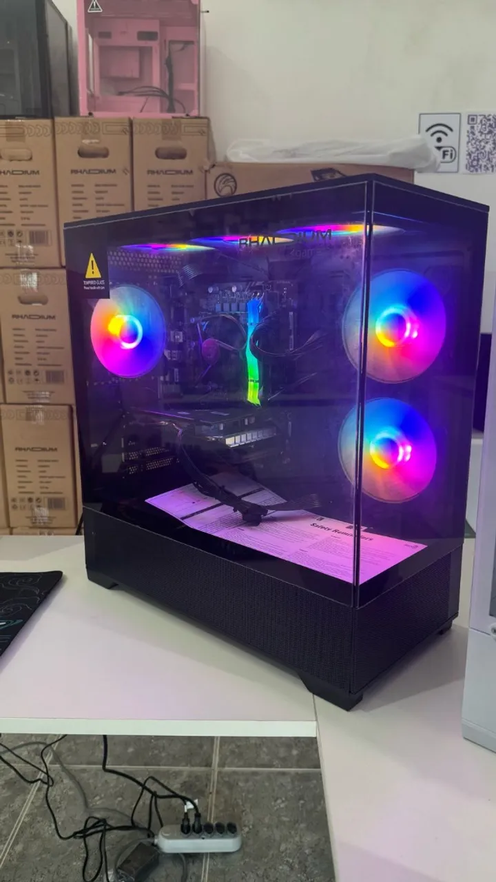 CPU I5 10400F 16GB 2X8 3200MHZ RGB PLACA MAE GIGABYTE H510MH NVME 256 HD 1TB RX 570 8GB P