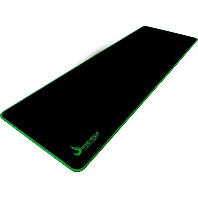 Mouse Pad Gamer Rise Mode Black com costura Green 900x300mm - WZetta - Foto 3