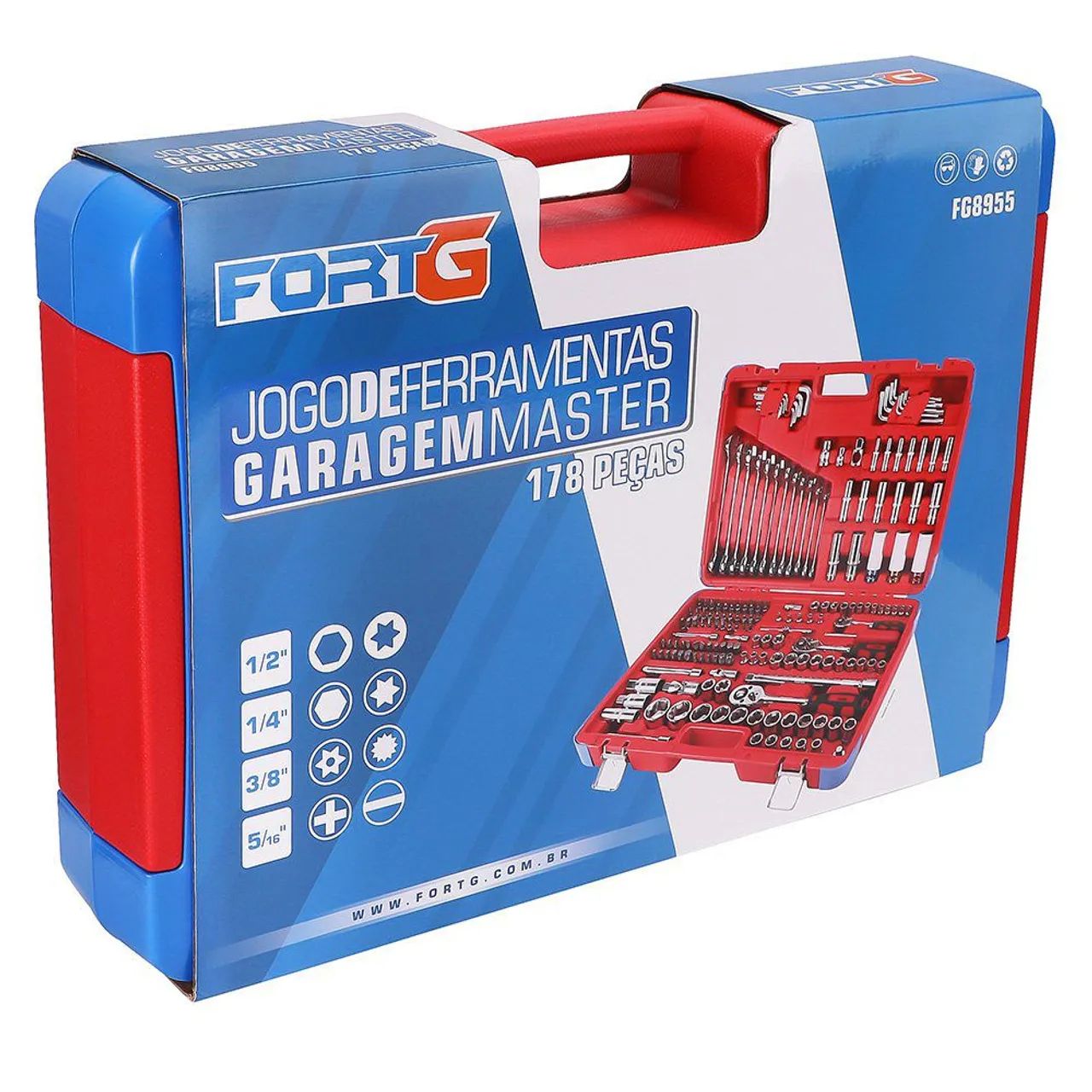Jogo de Ferramentas Garagem Master 178 Peças