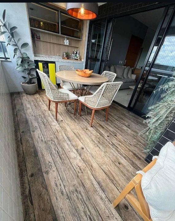 Piso Vinilico Adesivo Autocolante Madeira e Marmore - Foto 2