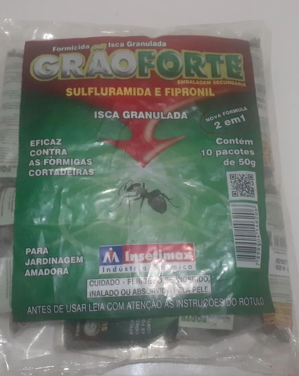 Grão Forte - Isca Granulada para Formigas Cortadeiras - 10 Pacotes