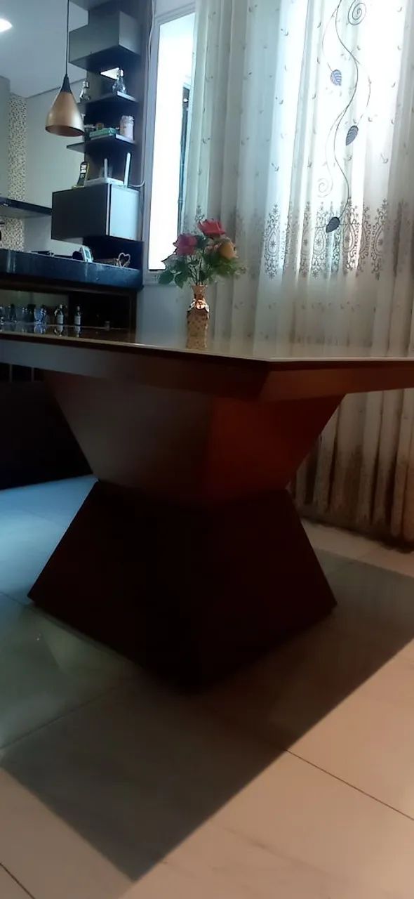 Mesa de Jantar com Tampo de Vidro - Design Moderno - Foto 4