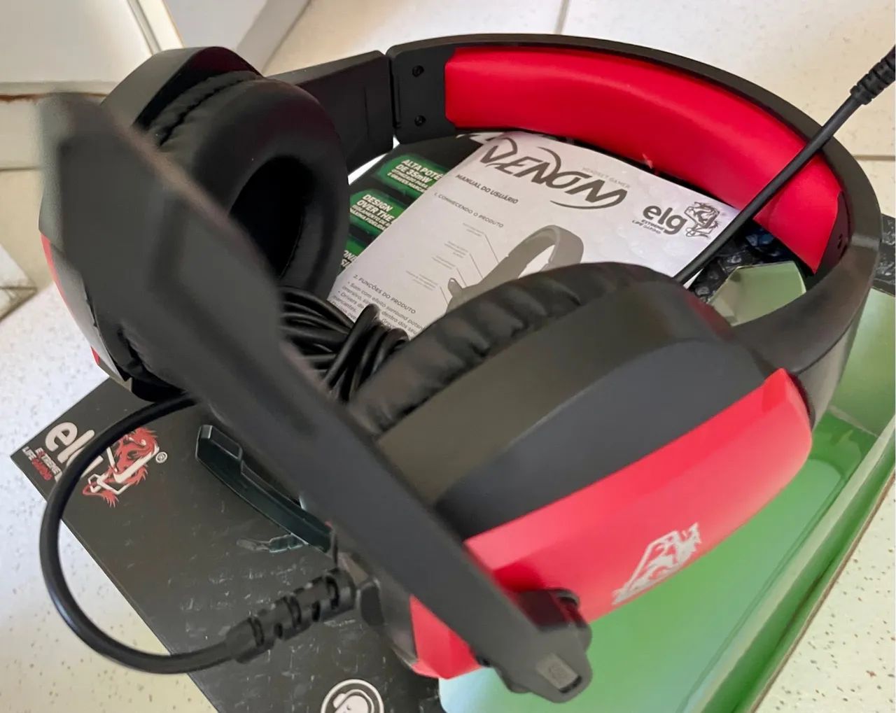 Headset gamer Venon Elg com fio - Foto 5