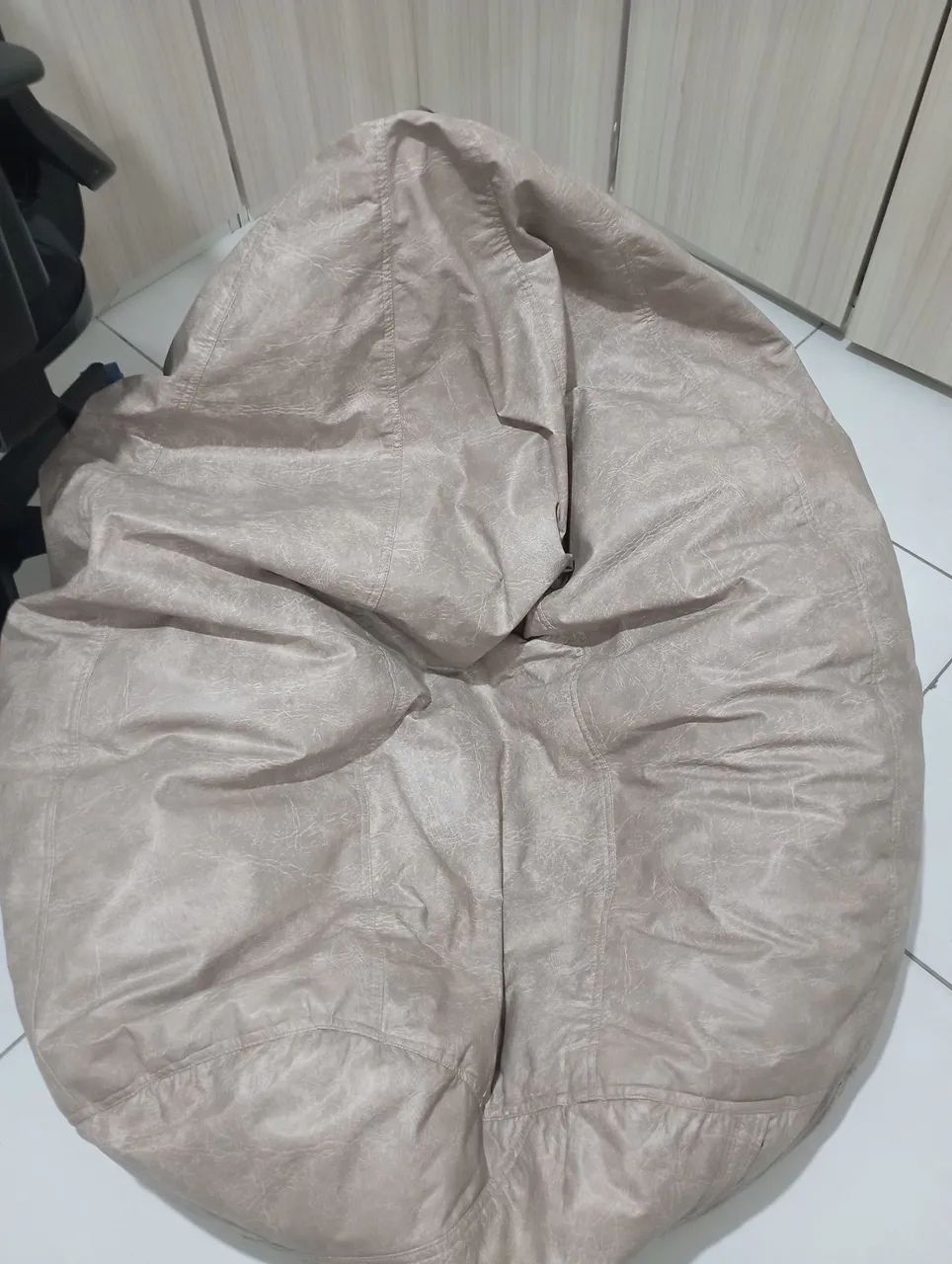 Puff gigante cor areia  REF a 1 unidades  - Foto 4