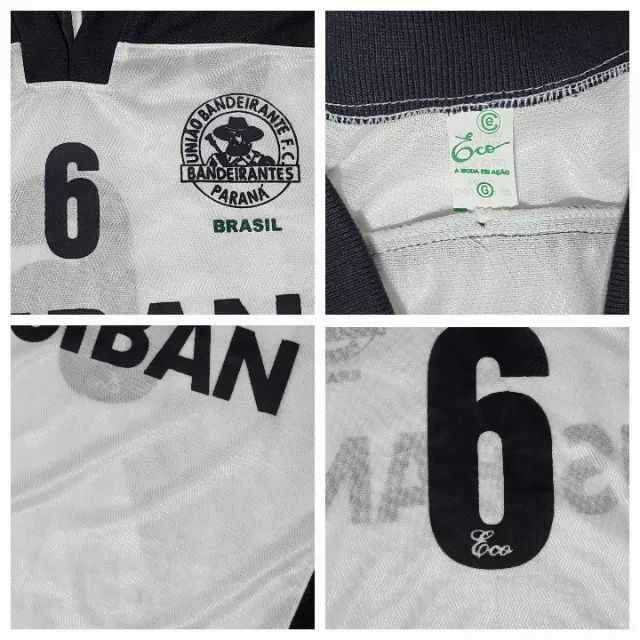 Rara Camisa 2 De Jogo Do União Bandeirantes 1993 #6 Branca Futebol Paranaense  - Foto 4