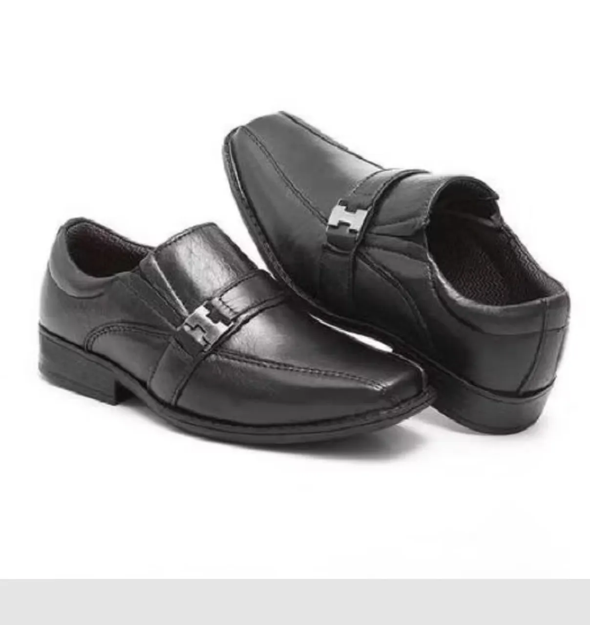 Sapato Social Infantil Preto com Fivela número 32