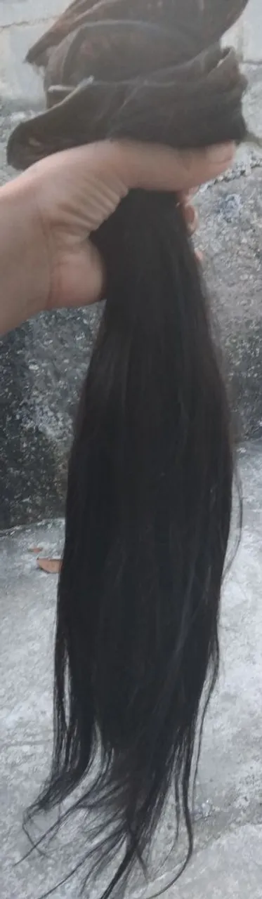 Extensão de cabelo humano preto