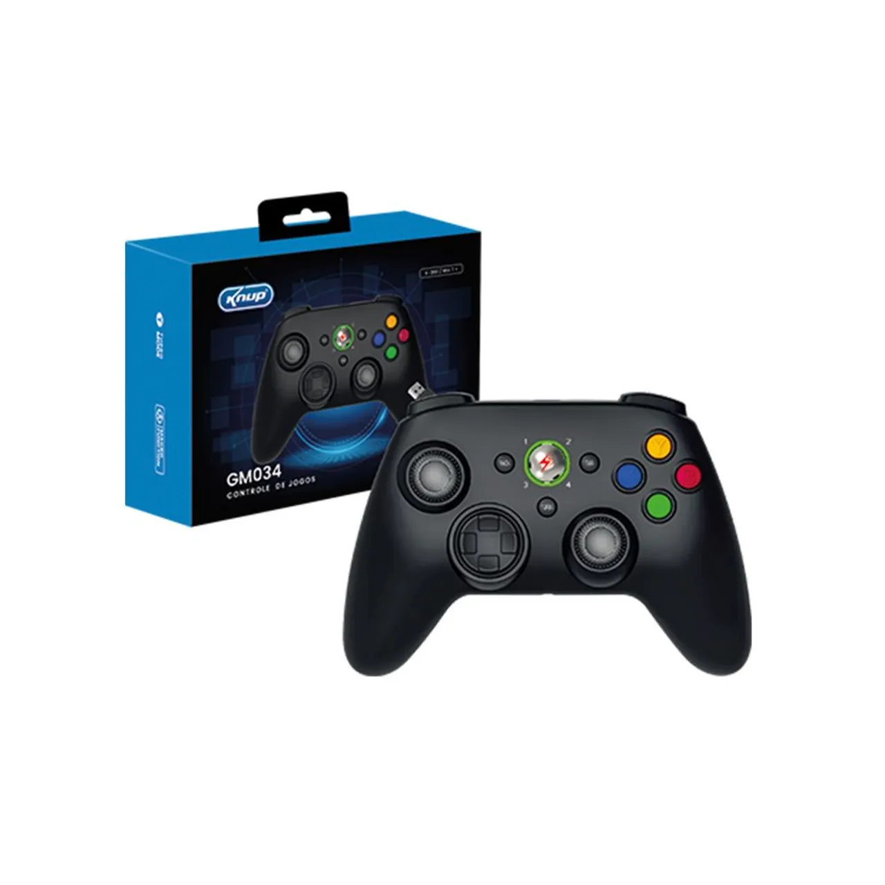 Controle de Jogo Sem fio Knup GM034 para Xbox 360 e PC - Novo