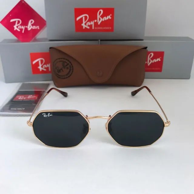 Óculos de sol ray-ban octagonal tradicional lentes de cristal - Foto 5