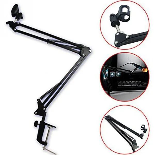 Suporte para Microfone de Mesa - Braço Ajustável articulado - Foto 3
