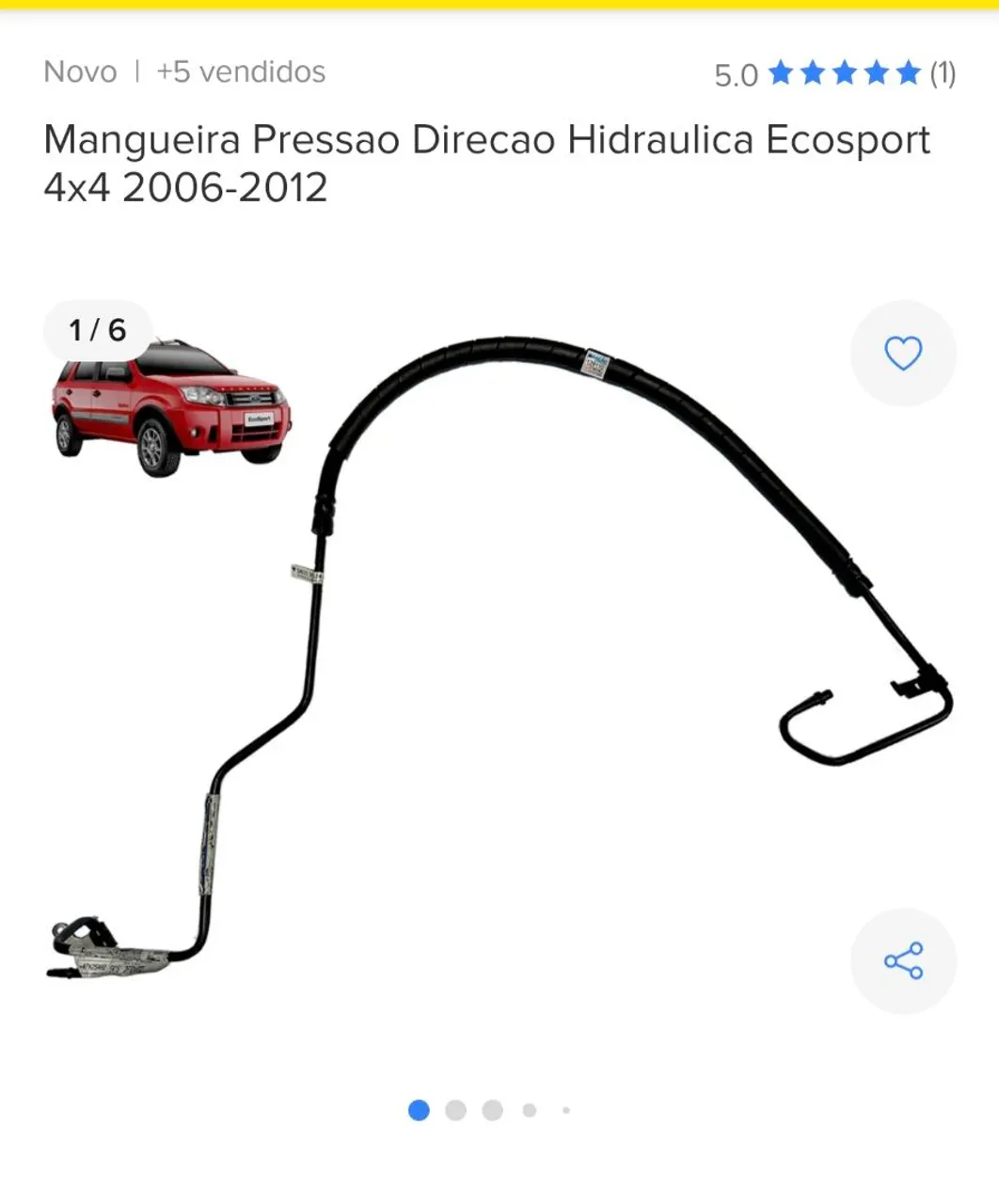 Mangueira de Pressão Direção Hidráulica Ford Ecosport 4x4 2006-2012