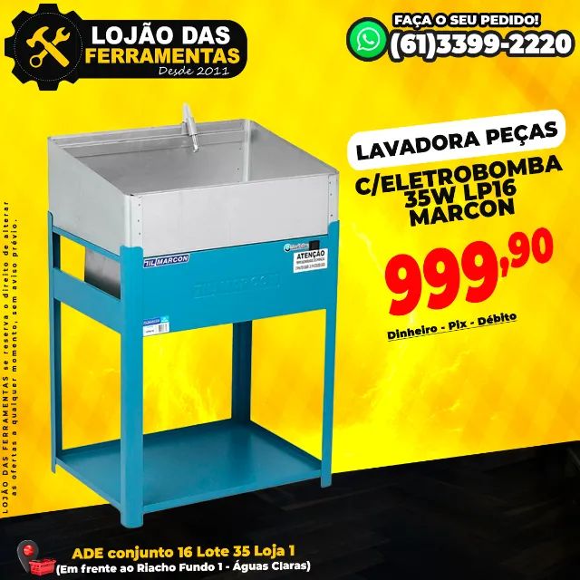 Lavadora de Peças com Eletrobomba 35W Lp16 Marcon