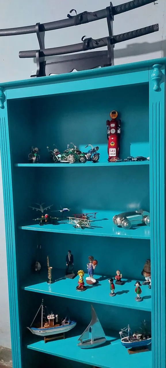 Kit: Recamier + Estante Azul - Foto 4