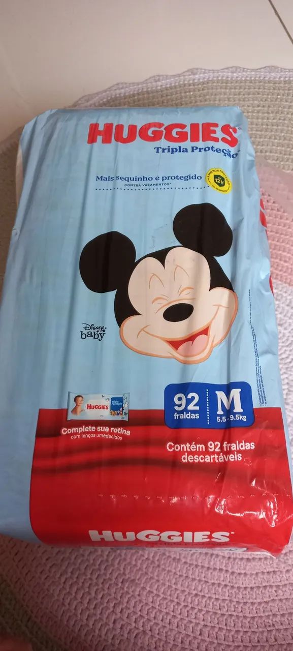 FRALDA HUGGIES M 92 UND