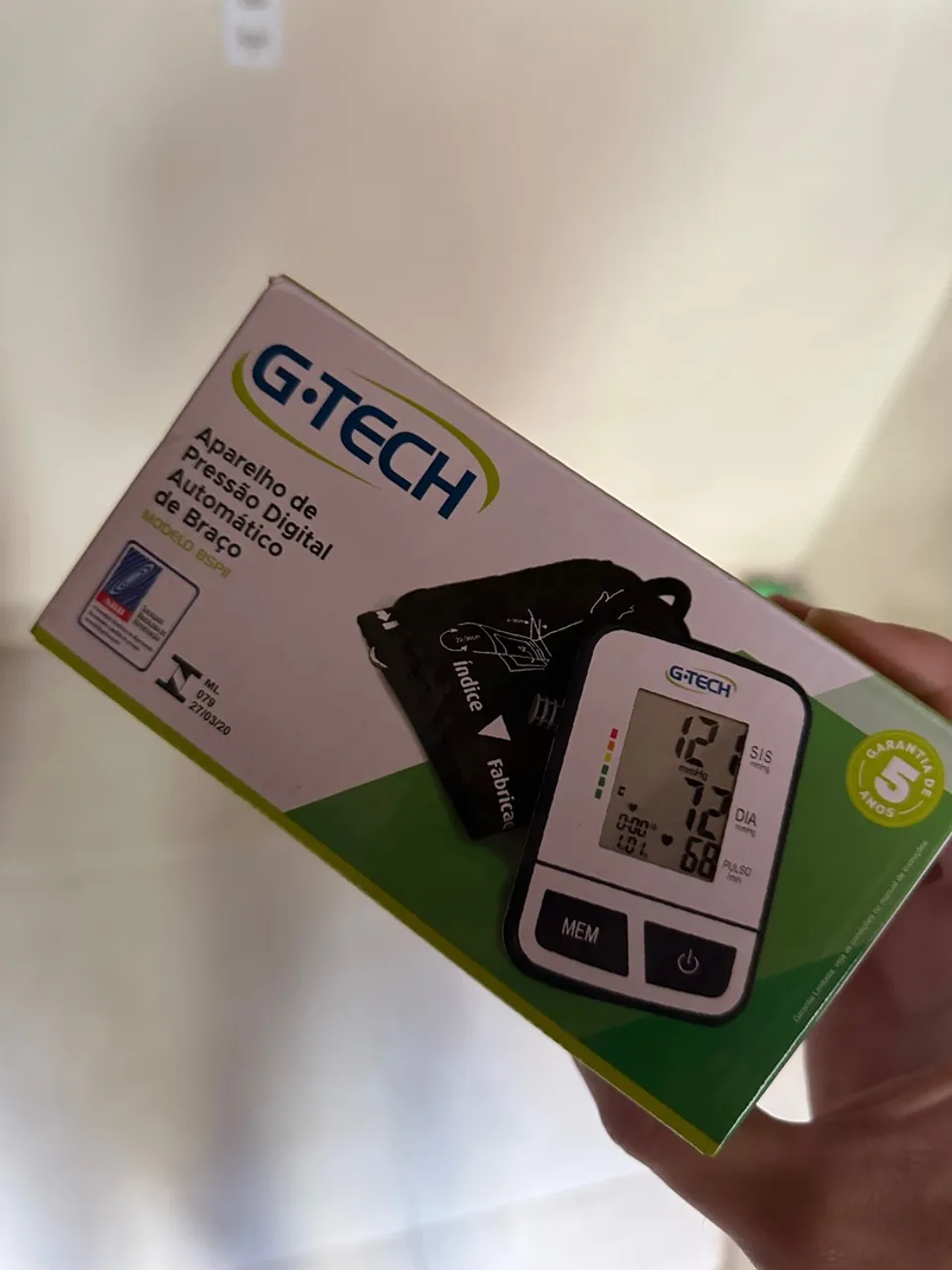 Aparelho de Pressão Digital de Braço G-Tech