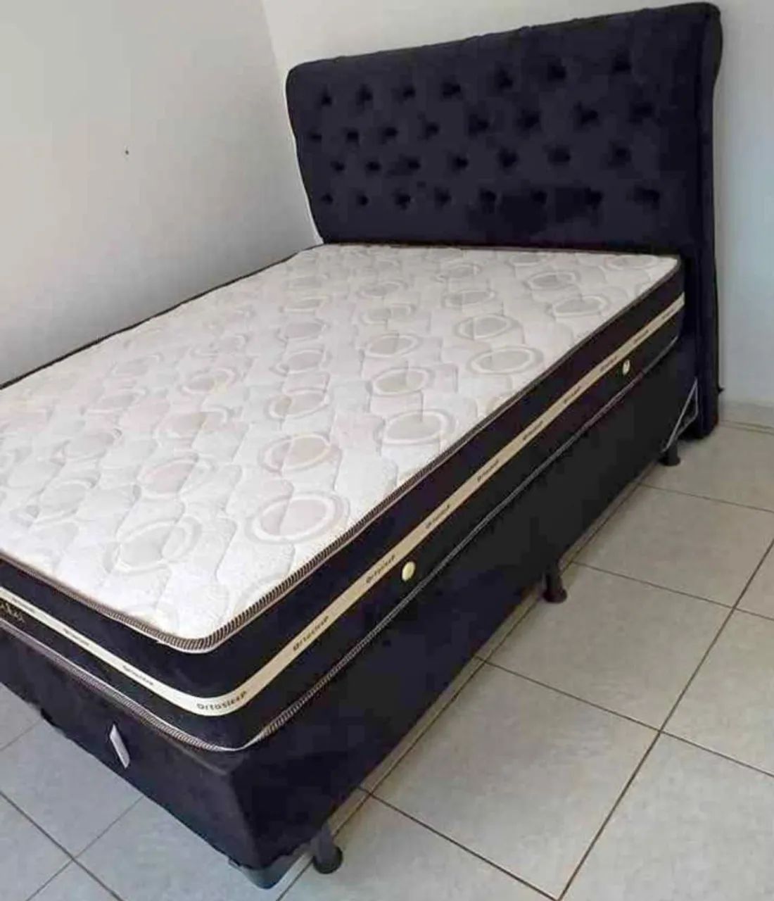 Cama Box Casal com Colchão molas ensacadas 