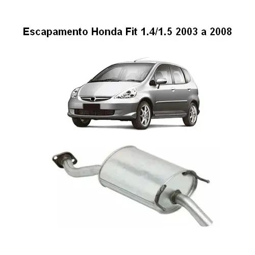 Escapamento silencioso traseiro do Honda Fit - Foto 2