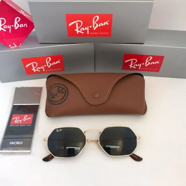 Óculos de sol ray-ban octagonal tradicional lentes de cristal - Foto 4
