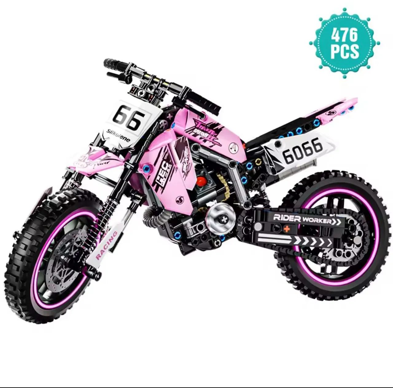 Moto Motocross estilo lego- 476 Peças