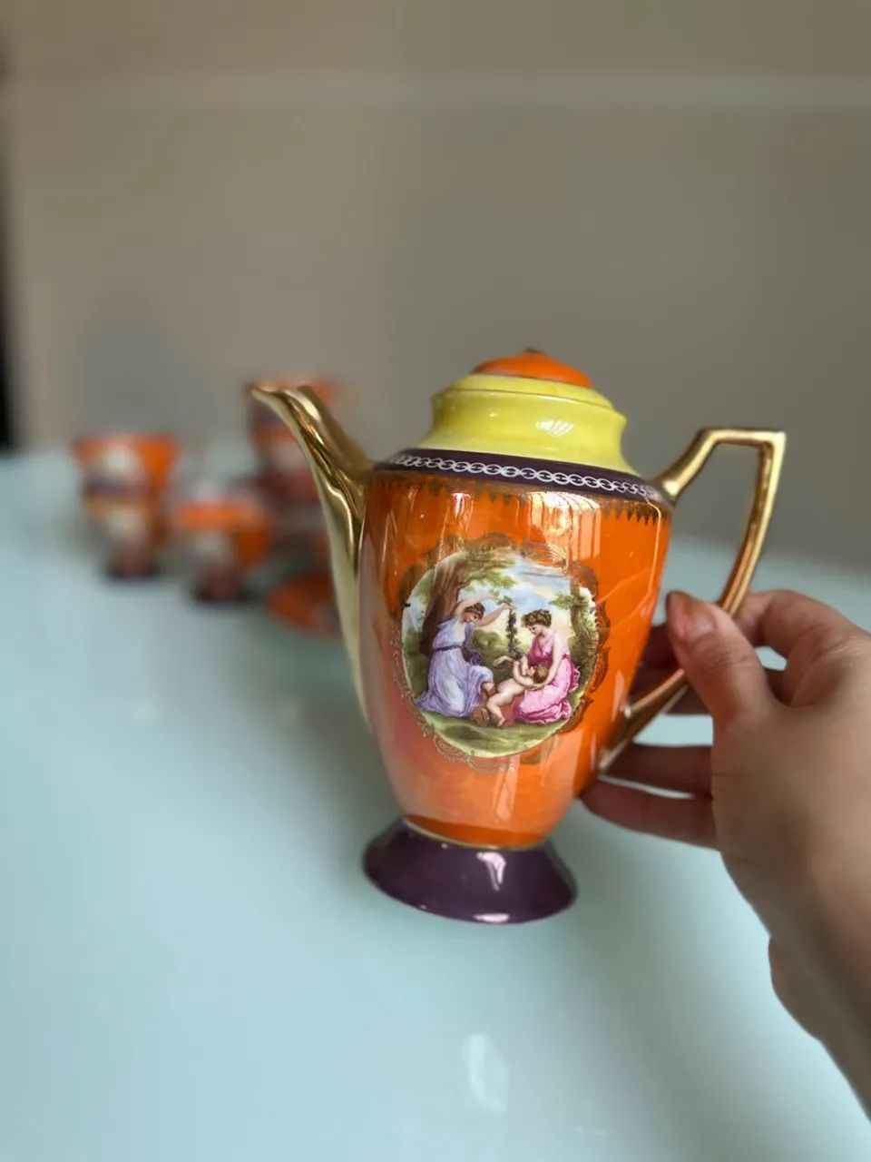 Conjunto vintage Alpate porcelana alemã- chá café 16 peças  - Foto 2
