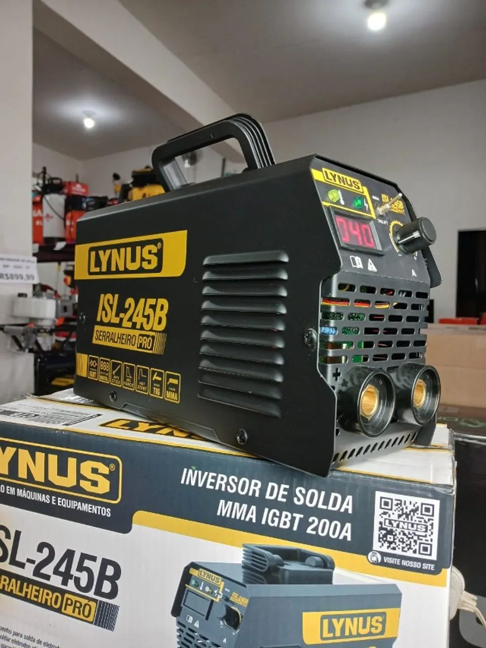 Inversora de solda lynus serralheiro pró 200A nova - Foto 5