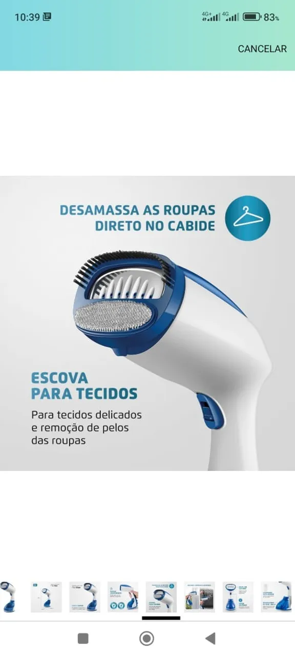 Passadeira a Vapor Portátil Mondial 1500W, 220V