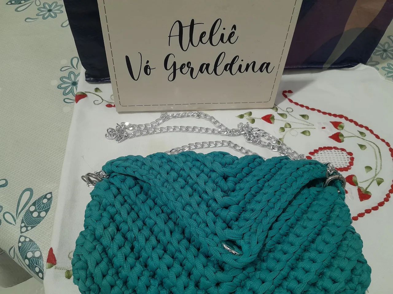 Linda bolsa feito a mão  - Foto 4
