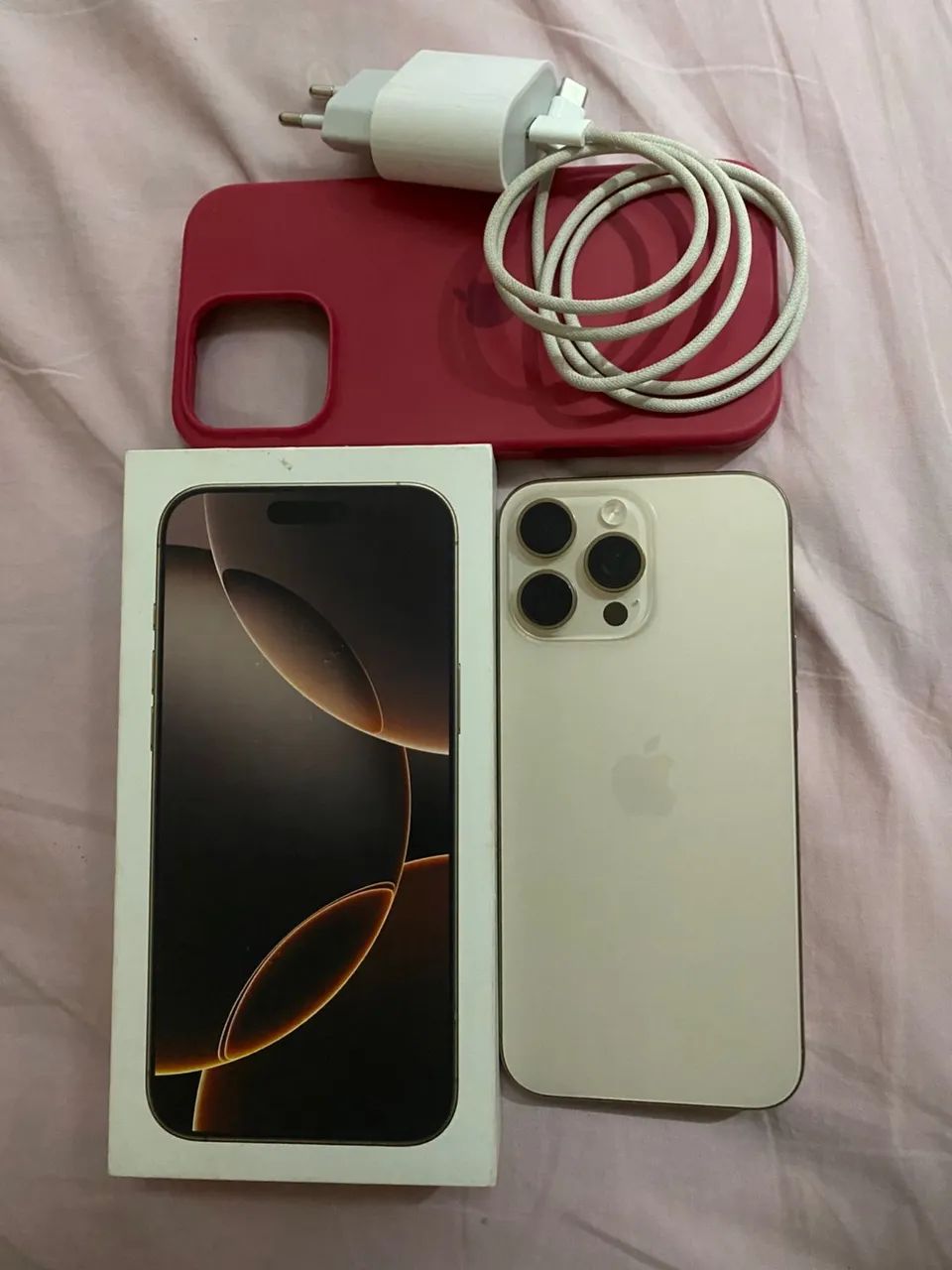 Apple Iphone 16 pro Max 256GB バッテリー100% iPhone 16 Pro Max Apple (256GB) Titânio Natural, Tela de 6,9