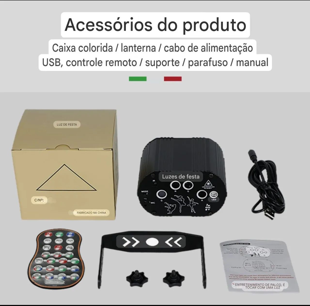 Mini projetor de lasers luzes RGB para festas - Foto 4